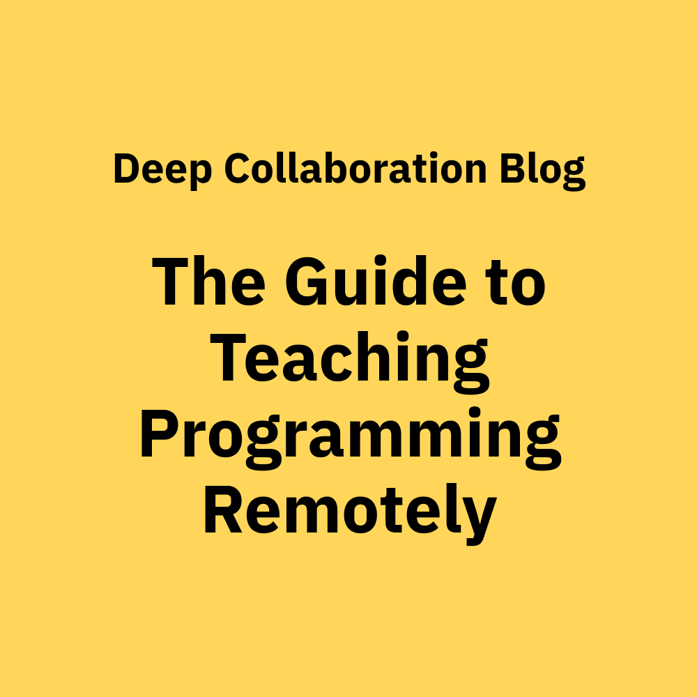 The Guide to Teaching Programming Remotely